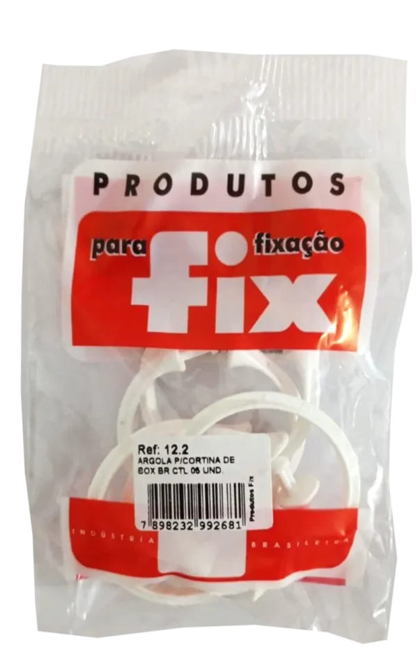 Argola Plastica de Encaixe 6 unid. - saco - Fix All