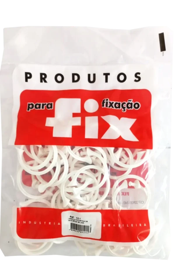 Argola Plástica de Encaixe 60 unid. - saco - Fix All