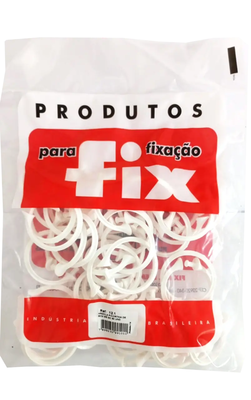 Argola Plástica de Encaixe 60 unid. - saco - Fix All