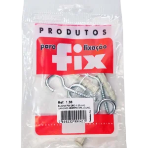 Bucha com Gancho Aberto pacote - Fix All