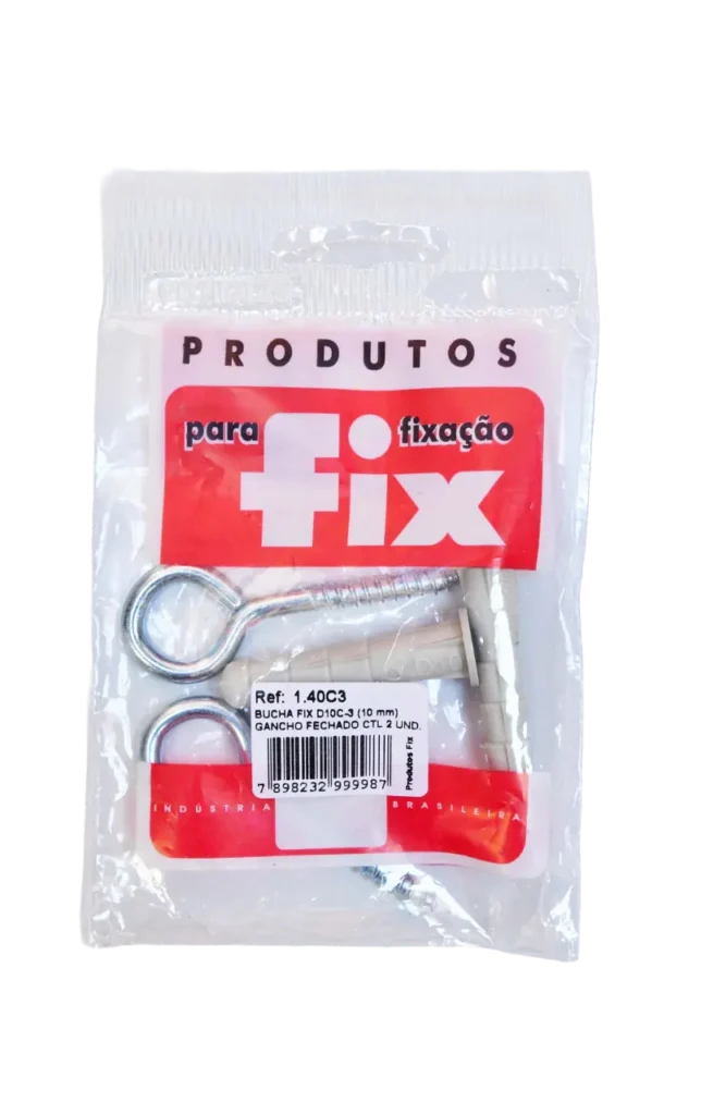 Bucha com Gancho Fechado pacote - Fix All