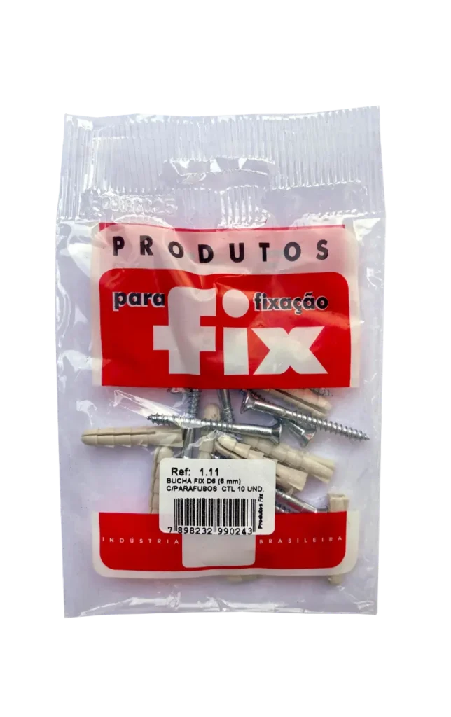 Imagem pacote - Bucha Fix com Parafusos - Fix All