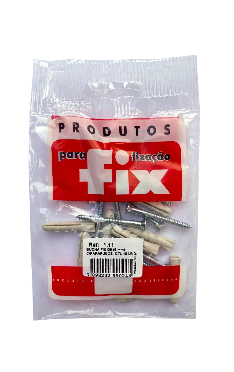 Imagem pacote - Bucha Fix com Parafusos - Fix All
